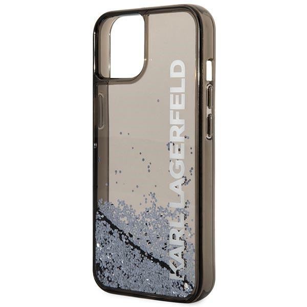 Futrola za Apple iPhone 14 Plus, Karl Lagerfeld, Liquid Glitter KL Logo, Crna