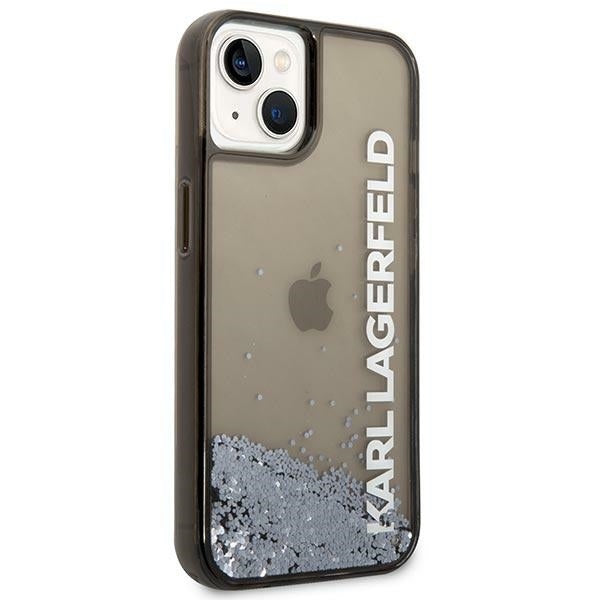 Futrola za Apple iPhone 14 Plus, Karl Lagerfeld, Liquid Glitter KL Logo, Crna