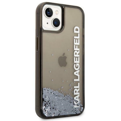 Futrola za Apple iPhone 14 Plus, Karl Lagerfeld, Liquid Glitter KL Logo, Crna