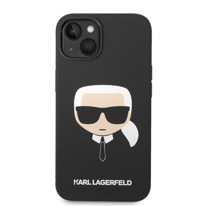 Futrola za Apple iPhone 14 Plus, Karl Lagerfeld, Silikonska Karl's Head, Crna