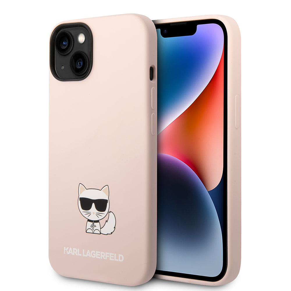 Futrola za Apple iPhone 14 Plus, Karl Lagerfeld, Silicone Body Choupette, Roza