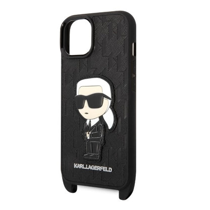 Futrola za Apple iPhone 14 Plus, Karl Lagerfeld, Monogram Ikonik Karl, Bijela