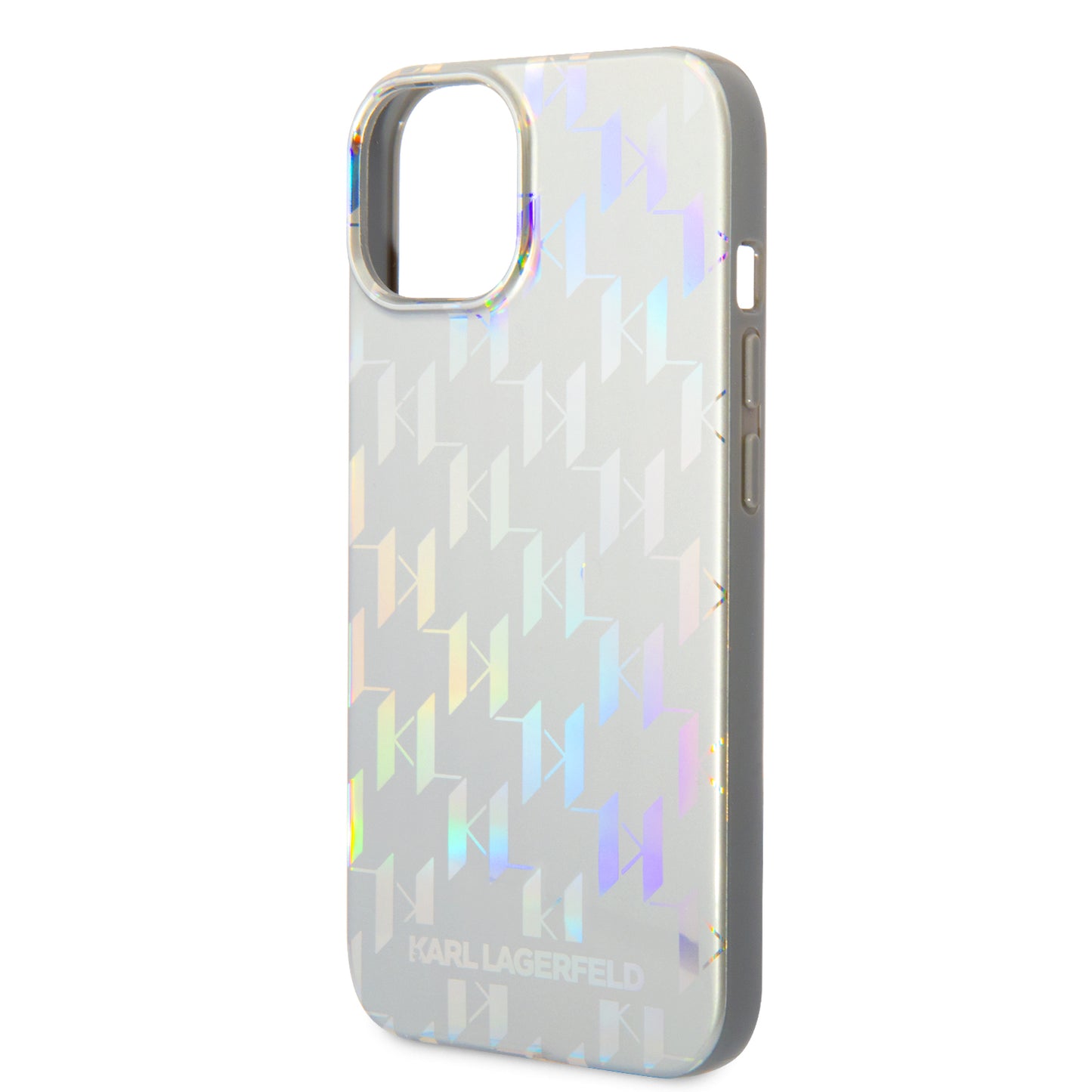 Futrola za Apple iPhone 14 Plus, Karl Lagerfeld, Monogram Iridescent, Srebrna