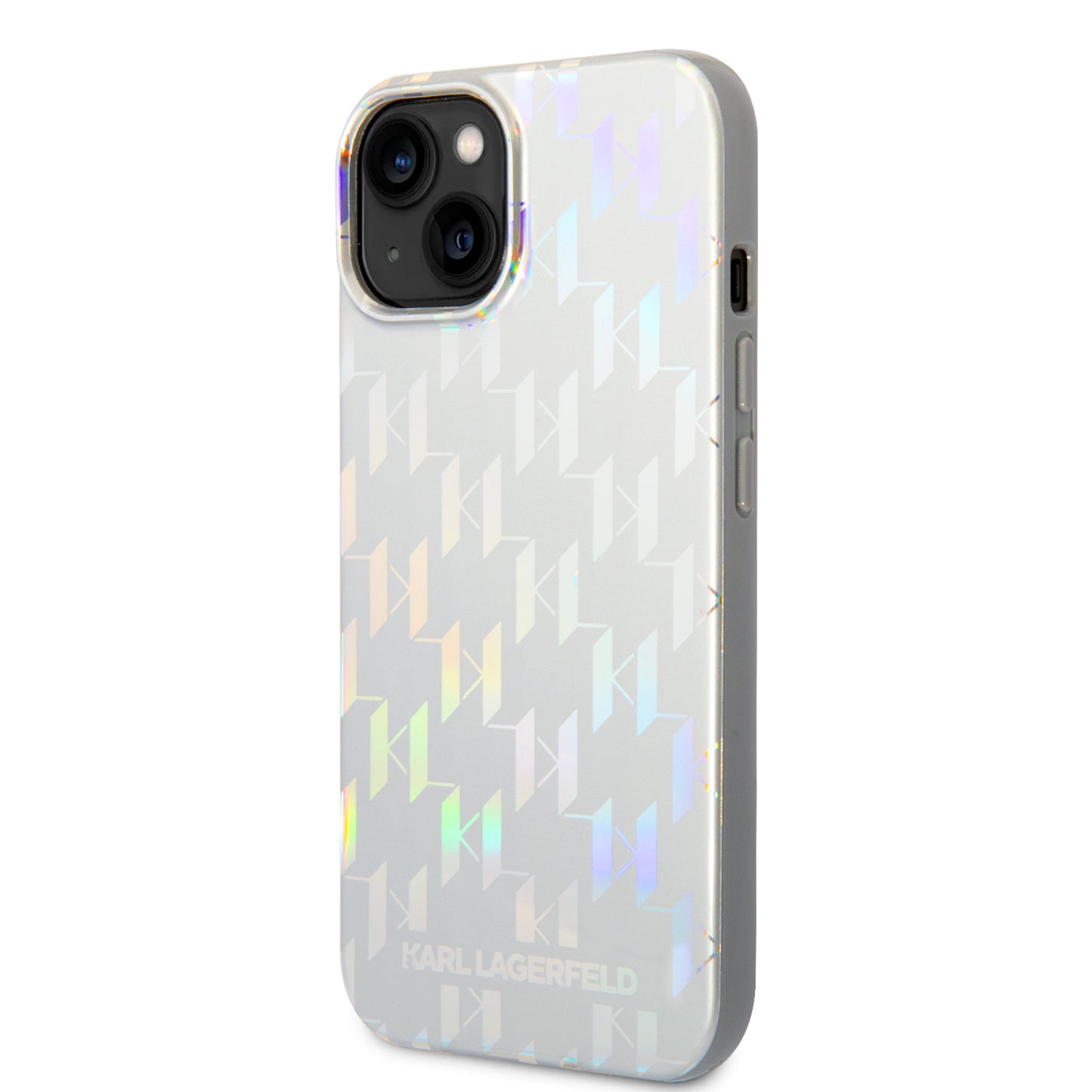 Futrola za Apple iPhone 14 Plus, Karl Lagerfeld, Monogram Iridescent, Srebrna