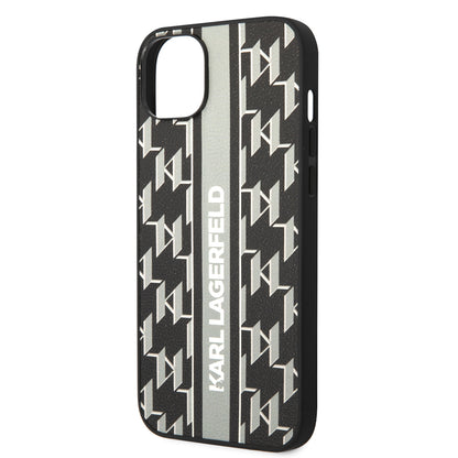 Futrola za Apple iPhone 14 Plus, Karl Lagerfeld, Monogram Stripe, Siva