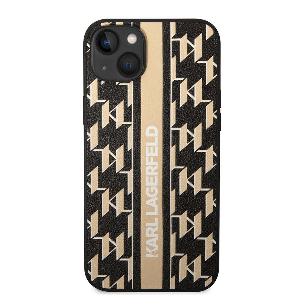Futrola za Apple iPhone 14 Plus, Karl Lagerfeld, Monogram Stripe, Smeđa