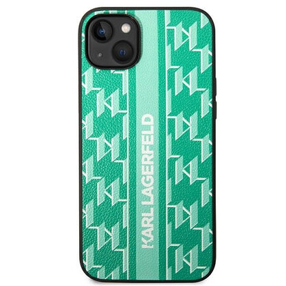 Futrola za Apple iPhone 14 Plus, Karl Lagerfeld, Monogram Stripe, Zelena