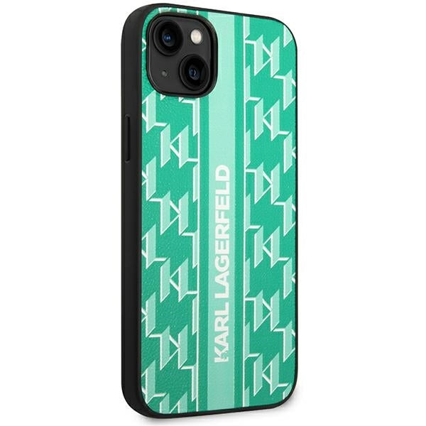 Futrola za Apple iPhone 14 Plus, Karl Lagerfeld, Monogram Stripe, Zelena