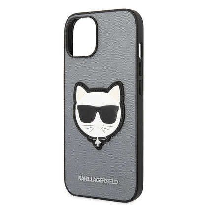 Futrola za Apple iPhone 14 Plus, Karl Lagerfeld, Saffiano Choupette's Head, Srebrna