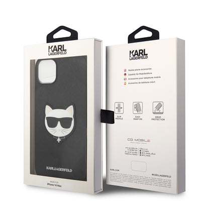 Futrola za Apple iPhone 14 Plus, Karl Lagerfeld, Saffiano Choupette's Head, Crna