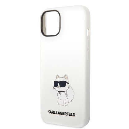 Futrola za Apple iPhone 14 Plus, Karl Lagerfeld, Silikonska Choupette, Bijela