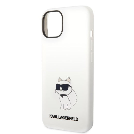 Futrola za Apple iPhone 14 Plus, Karl Lagerfeld, Silikonska Choupette, Bijela