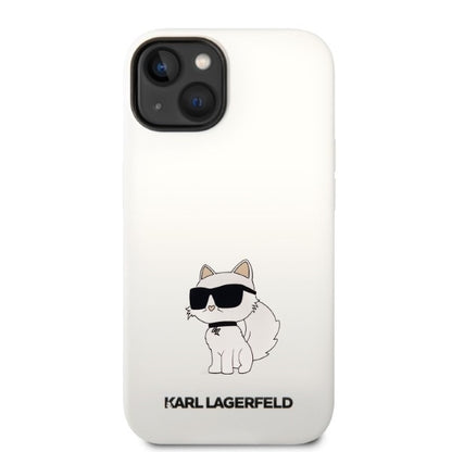 Futrola za Apple iPhone 14 Plus, Karl Lagerfeld, Silikonska Choupette, Bijela