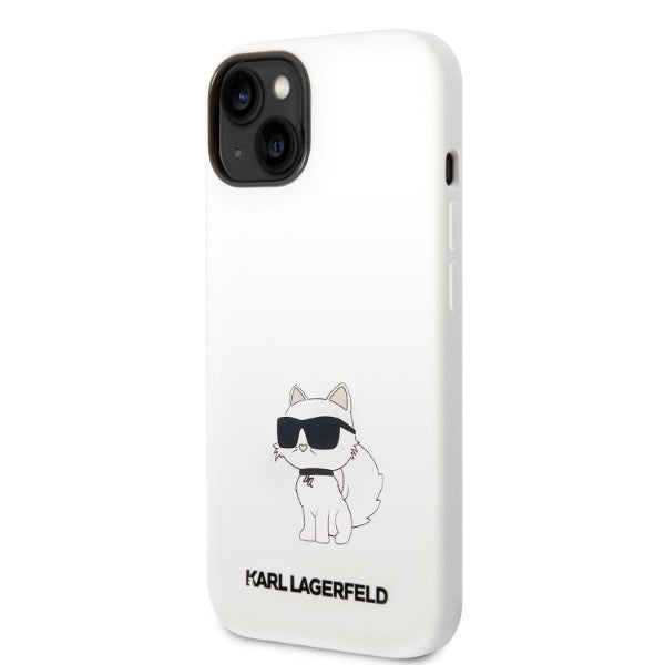 Futrola za Apple iPhone 14 Plus, Karl Lagerfeld, Silikonska Choupette, Bijela