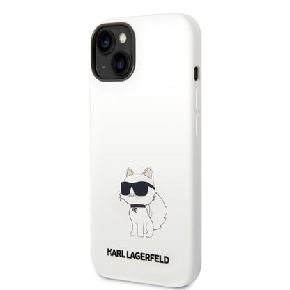 Futrola za Apple iPhone 14 Plus, Karl Lagerfeld, Silikonska Choupette, Bijela