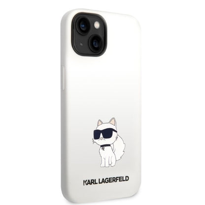 Futrola za Apple iPhone 14 Plus, Karl Lagerfeld, Silikonska Choupette, Bijela