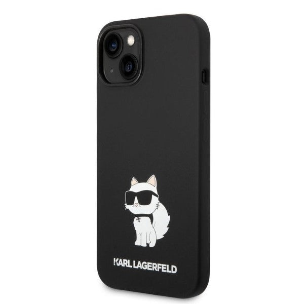 Futrola za Apple iPhone 14 Plus, Karl Lagerfeld, Silikonska Choupette, Crna