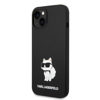 Futrola za Apple iPhone 14 Plus, Karl Lagerfeld, Silikonska Choupette, Crna