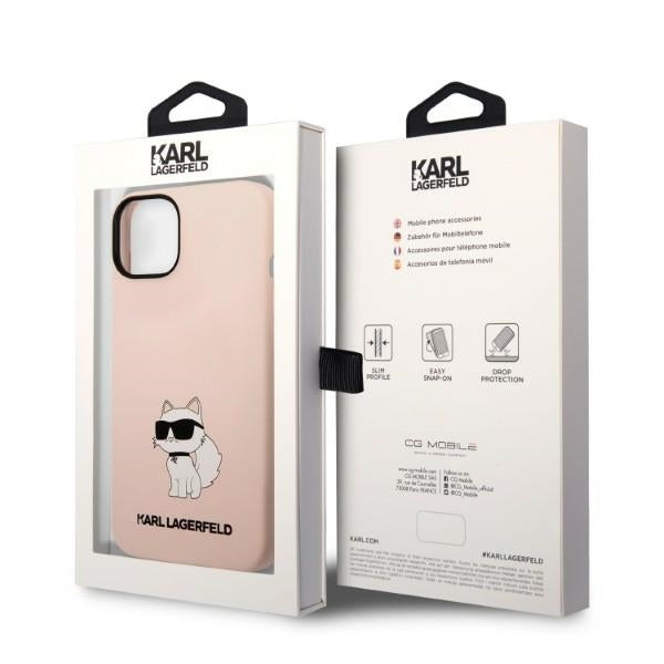 Futrola za Apple iPhone 14 Plus, Karl Lagerfeld, Silicone Choupette, Roza