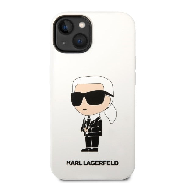 Futrola za Apple iPhone 14 Plus, Karl Lagerfeld, Silicone Ikonik Karl, Bijela