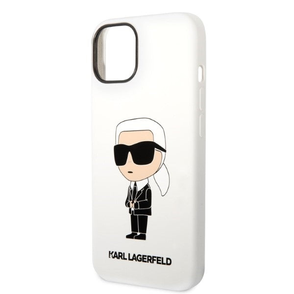 Futrola za Apple iPhone 14 Plus, Karl Lagerfeld, Silicone Ikonik Karl, Bijela