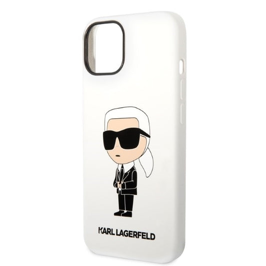 Futrola za Apple iPhone 14 Plus, Karl Lagerfeld, Silicone Ikonik Karl, Bijela