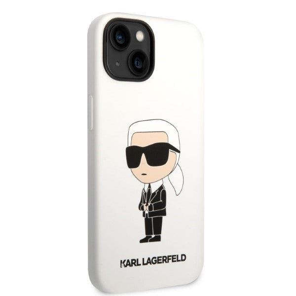 Futrola za Apple iPhone 14 Plus, Karl Lagerfeld, Silicone Ikonik Karl, Bijela