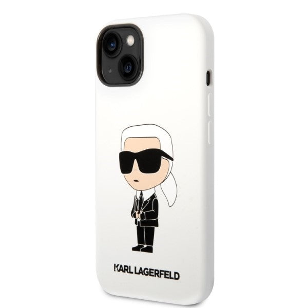 Futrola za Apple iPhone 14 Plus, Karl Lagerfeld, Silicone Ikonik Karl, Bijela