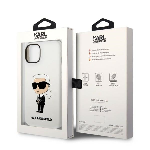 Futrola za Apple iPhone 14 Plus, Karl Lagerfeld, Silicone Ikonik Karl, Bijela