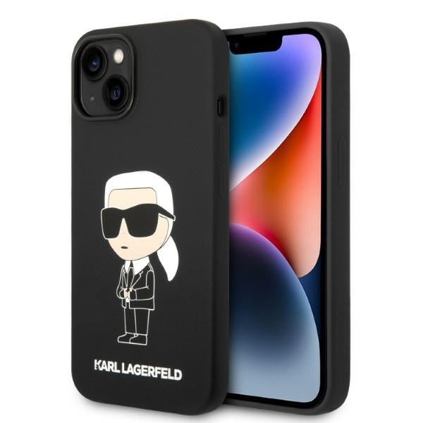Futrola za Apple iPhone 14 Plus, Karl Lagerfeld, Silicone Ikonik Karl, Crna