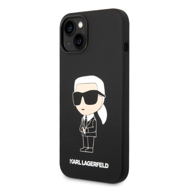 Futrola za Apple iPhone 14 Plus, Karl Lagerfeld, Silicone Ikonik Karl, Crna