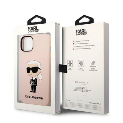 Futrola za Apple iPhone 14 Plus, Karl Lagerfeld, Silicone Ikonik Karl, Roza