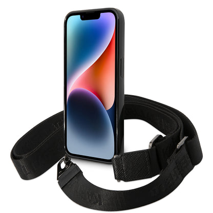 Futrola za Apple iPhone 14 Pro, Karl Lagerfeld, Color Stripes with Strap, Roza