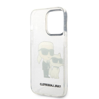 Futrola za Apple iPhone 14 Pro, Karl Lagerfeld, Glitter Karl & Choupette, Prozirna