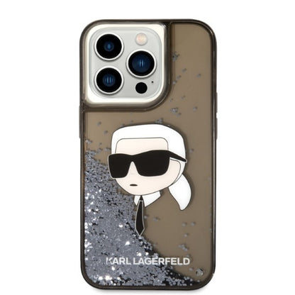 Futrola za Apple iPhone 14 Pro, Karl Lagerfeld, Glitter Karl's Head, Crna