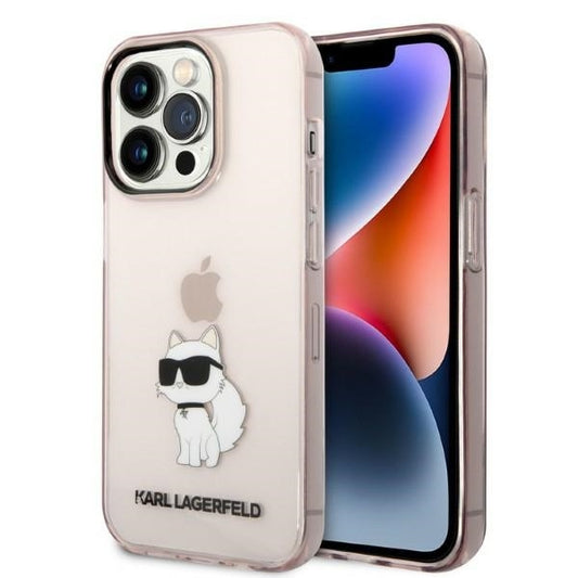 Futrola za Apple iPhone 14 Pro, Karl Lagerfeld, Ikonik Choupette, Roza