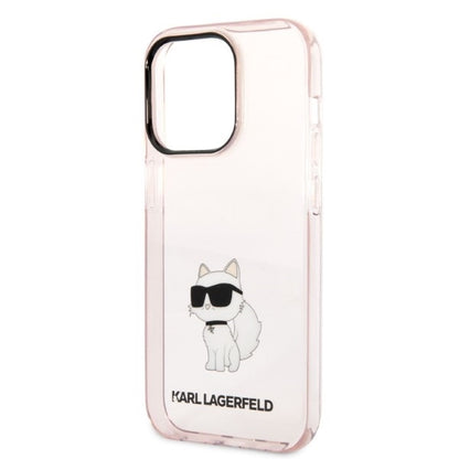 Futrola za Apple iPhone 14 Pro, Karl Lagerfeld, Ikonik Choupette, Roza