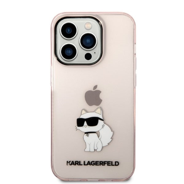 Futrola za Apple iPhone 14 Pro, Karl Lagerfeld, Ikonik Choupette, Roza