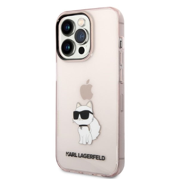Futrola za Apple iPhone 14 Pro, Karl Lagerfeld, Ikonik Choupette, Roza
