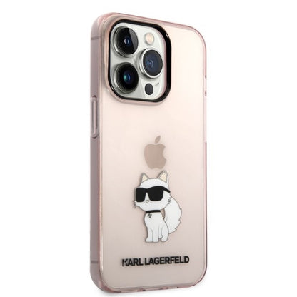 Futrola za Apple iPhone 14 Pro, Karl Lagerfeld, Ikonik Choupette, Roza