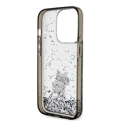 Futrola za Apple iPhone 14 Pro, Karl Lagerfeld, Liquid Glitter Choupette, Prozirna