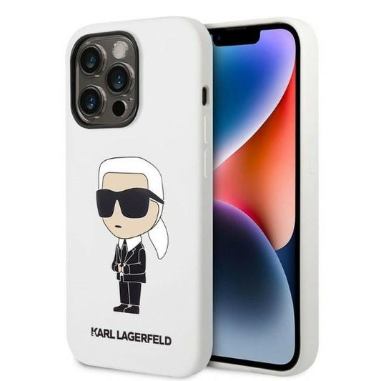 Futrola za Apple iPhone 14 Pro, Karl Lagerfeld, Silicone Ikonik NFT, Bijela