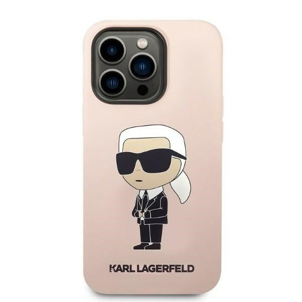 Futrola za Apple iPhone 14 Pro, Karl Lagerfeld, Silicone Ikonik NFT, Roza
