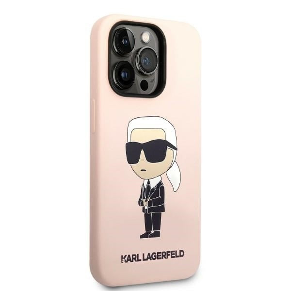 Futrola za Apple iPhone 14 Pro, Karl Lagerfeld, Silicone Ikonik NFT, Roza
