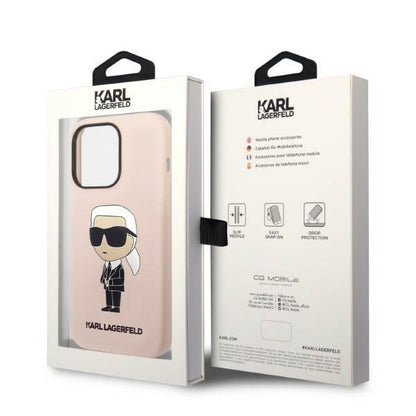 Futrola za Apple iPhone 14 Pro, Karl Lagerfeld, Silicone Ikonik NFT, Roza