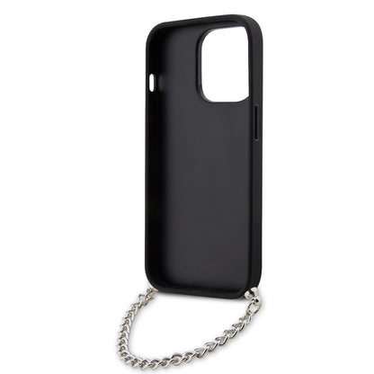 Futrola za Apple iPhone 14 Pro, Karl Lagerfeld, Saffiano Monogram Chain, Srebrna