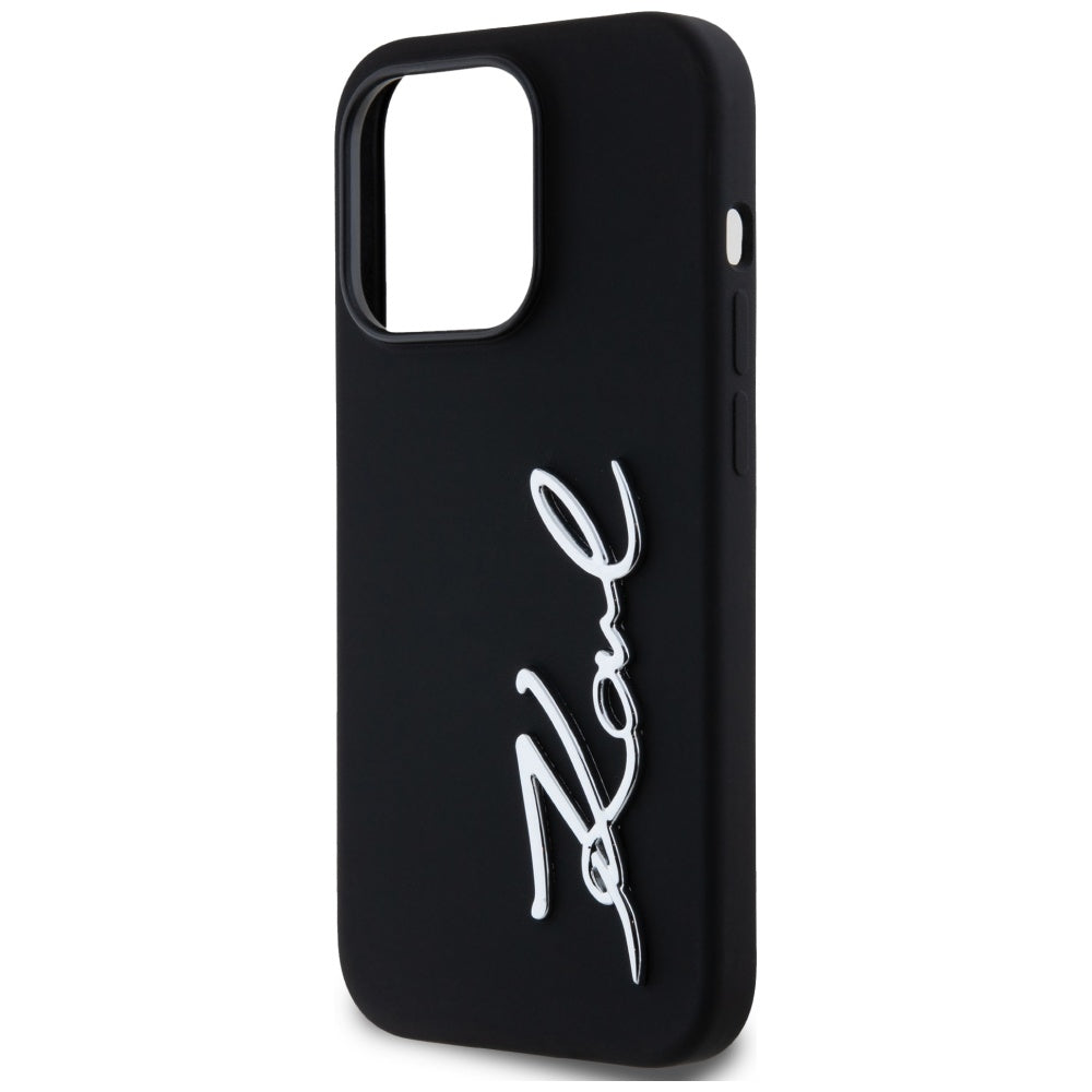 Futrola za Apple iPhone 14 Pro, Karl Lagerfeld, Silicone Karl Script, Crna