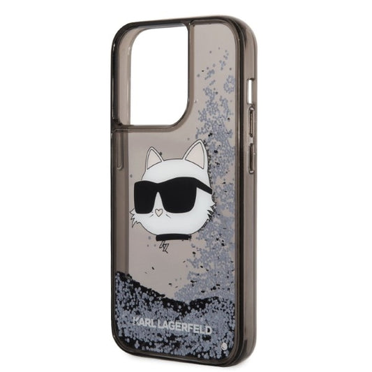 Futrola za Apple iPhone 14 Pro Max, Karl Lagerfeld, Glitter Choupette's Head, Crna