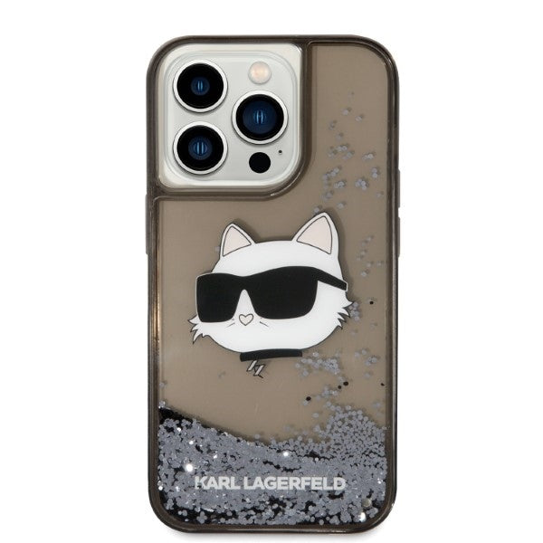 Futrola za Apple iPhone 14 Pro Max, Karl Lagerfeld, Glitter Choupette's Head, Crna