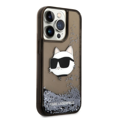 Futrola za Apple iPhone 14 Pro Max, Karl Lagerfeld, Glitter Choupette's Head, Crna